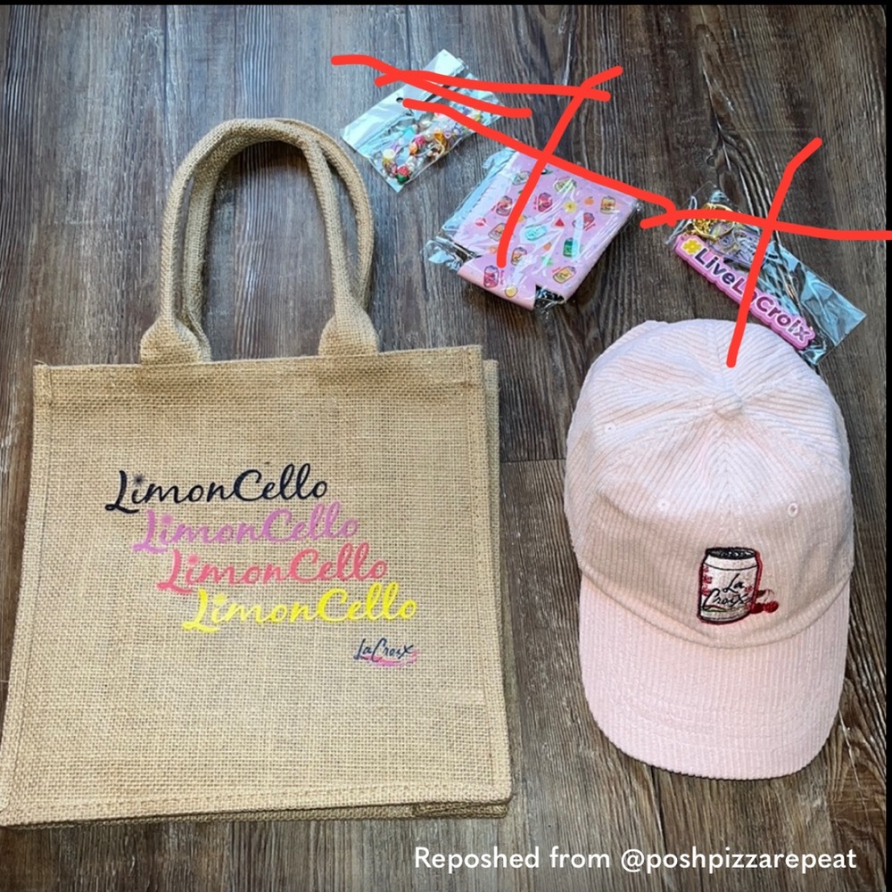 La Croix Sparkling Water SXSW Pink Hat and Bag only